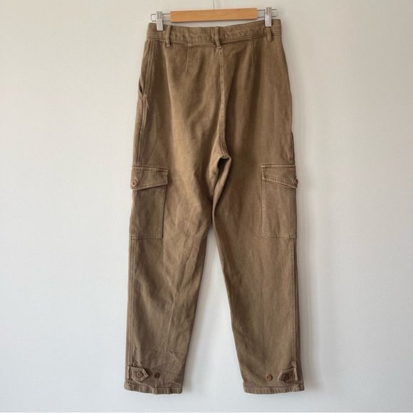 ❌SOLD❌ Wilfred Free Modern Cargo Pant High-waisted cargo pants brown size 8 - Picture 4 of 15